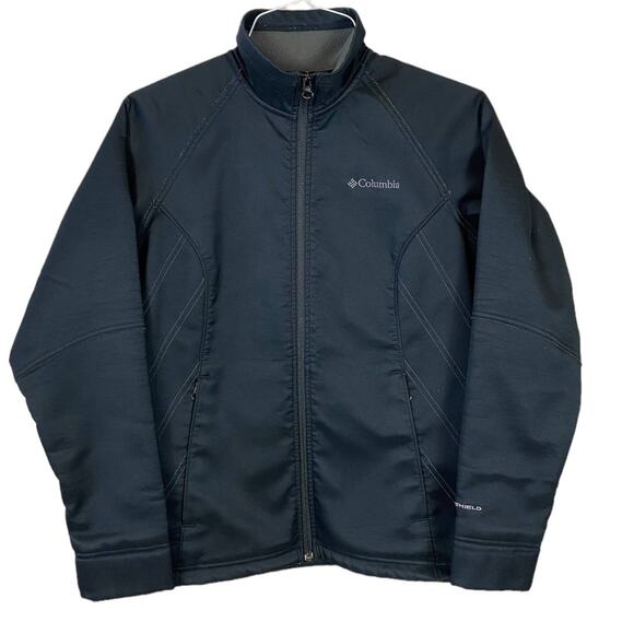Columbia Omni-shield Waterproof Fleece lined Jacket Women's Small Black - Picture 1 of 7